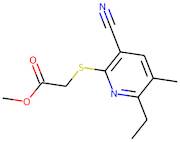 Methyl [(3-cyano-6-ethyl-5-methylpyridin-2-yl)thio]acetate