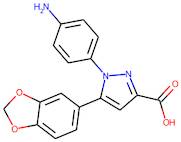 1-(4-Aminophenyl)-5-(1,3-benzodioxol-5-yl)-1H-pyrazole-3-carboxylic acid