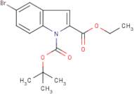 Ethyl 5-bromo-1H-indole-2-carboxylate, N-BOC protected