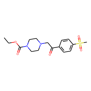 Ethyl 4-{2-[4-(methylsulphonyl)phenyl]-2-oxoethyl}piperazine-1-carboxylate