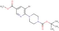 4-[3-Bromo-5-(methoxycarbonyl)pyridin-2-yl]piperazine, N1-BOC protected