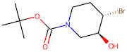 trans-4-Bromo-3-hydroxypiperidine, N-BOC protected