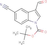 5-Cyano-1H-indole-3-carboxaldehyde, N-BOC protected