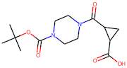 2-{[4-(tert-Butoxycarbonyl)piperazin-1-yl]carbonyl}cyclopropane-1-carboxylic acid