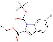 Ethyl 6-bromo-1H-indole-2-carboxylate, N-BOC protected