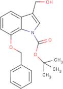 7-(Benzyloxy)-3-(hydroxymethyl)-1H-indole, N-BOC protected