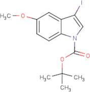 3-Iodo-5-methoxy-1H-indole, N-BOC protected