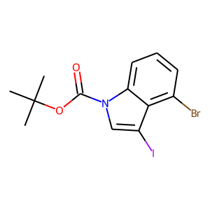 4-Bromo-3-iodoindole, N-BOC protected