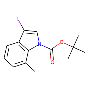 3-Iodo-7-methyl-1H-indole, N-BOC protected