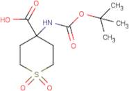 4-Amino-1,1-dioxidotetrahydro-2H-thiopyran-4-carboxylic acid, N-BOC protected