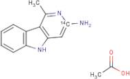 3-Amino-1-methyl-5H-pyrido[4,3-b]indole-3-(14)C acetate