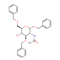 Benzyl-2-acetamido-2-deoxy-3,6-di-O-benzyl-α-D-glucopyranoside