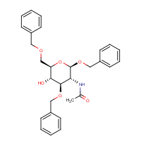 Benzyl-2-acetamido-2-deoxy-3,6-di-O-benzyl-β-D-glucopyranoside