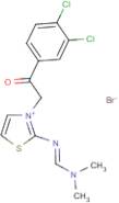 3-[2-(3,4-dichlorophenyl)-2-oxoethyl]-2-{[(dimethylamino)methylidene]amino}-1,3-thiazol-3-ium brom…