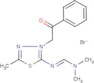 2-{[(dimethylamino)methylidene]amino}-5-methyl-3-(2-oxo-2-phenylethyl)-1,3,4-thiadiazol-3-ium brom…