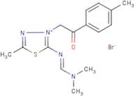 2-{[(dimethylamino)methylidene]amino}-5-methyl-3-[2-(4-methylphenyl)-2-oxoethyl]-1,3,4-thiadiazo...