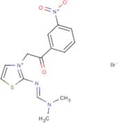 2-{[(dimethylamino)methylidene]amino}-3-[2-(3-nitrophenyl)-2-oxoethyl]-1,3-thiazol-3-ium bromide