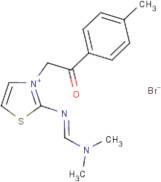 2-{[(dimethylamino)methylidene]amino}-3-[2-(4-methylphenyl)-2-oxoethyl]-1,3-thiazol-3-ium bromide