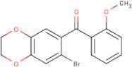 (7-bromo-2,3-dihydro-1,4-benzodioxin-6-yl)(2-methoxyphenyl)methanone