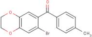 (7-bromo-2,3-dihydro-1,4-benzodioxin-6-yl)(4-methylphenyl)methanone