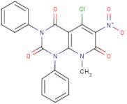 5-chloro-8-methyl-6-nitro-1,3-diphenyl-1,2,3,4,7,8-hexahydropyrido[2,3-d]pyrimidine-2,4,7-trione