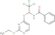 N1-(2,2,2-trichloro-1-{[2-(ethylsulphanyl)-4-pyrimidinyl]oxy}ethyl)benzamide