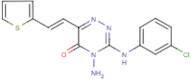 4-amino-3-(3-chloroanilino)-6-[2-(2-thienyl)vinyl]-1,2,4-triazin-5(4H)-one