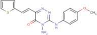 4-amino-3-(4-methoxyanilino)-6-[2-(2-thienyl)vinyl]-1,2,4-triazin-5(4H)-one