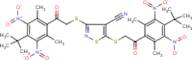 3,5-di({2-[4-(tert-butyl)-2,6-dimethyl-3,5-dinitrophenyl]-2-oxoethyl}thio)isothiazole-4-carbonitrile