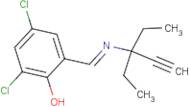 2,4-dichloro-6-{[(1,1-diethylprop-2-ynyl)imino]methyl}phenol