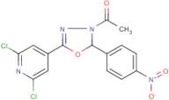 1-[5-(2,6-dichloro-4-pyridyl)-2-(4-nitrophenyl)-2,3-dihydro-1,3,4-oxadiazol-3-yl]ethan-1-one