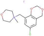 4-[(6-chloro-4H-1,3-benzodioxin-8-yl)methyl]-4-methyl-1,4-oxazinan-4-ium iodide