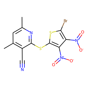 2-[(5-bromo-3,4-dinitro-2-thienyl)thio]-4,6-dimethylnicotinonitrile