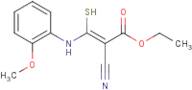 ethyl 2-cyano-3-mercapto-3-(2-methoxyanilino)acrylate