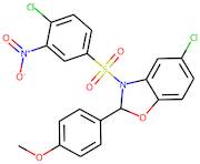 5-chloro-3-[(4-chloro-3-nitrophenyl)sulphonyl]-2-(4-methoxyphenyl)-2,3-dihydro-1,3-benzoxazole