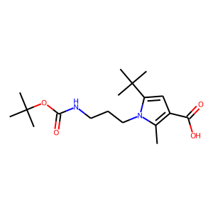 1-(3-Aminoprop-1-yl)-5-(tert-butyl)-2-methyl-1H-pyrrole-3-carboxylic acid, 1-BOC protected