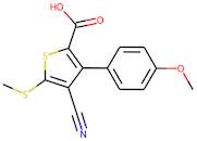 4-Cyano-3-(4-methoxyphenyl)-5-(methylthio)thiophene-2-carboxylic acid