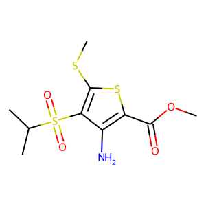 Methyl 3-amino-4-(isopropylsulphonyl)-5-(methylthio)thiophene-2-carboxylate