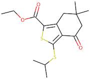 Ethyl 3-(isopropylthio)-6,6-dimethyl-4-oxo-4,5,6,7-tetrahydrobenzo[c]thiophene-1-carboxylate