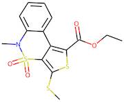 Ethyl 5-methyl-3-(methylthio)-4,4-dioxo-4,5-dihydro-4λ~6~-benzo[c]thieno[3,4-e][1,2]thiazine-1-