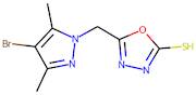 5-[(4-Bromo-3,5-dimethyl-1H-pyrazol-1-yl)methyl]-1,3,4-oxadiazole-2-thiol