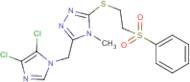 3-[(4,5-dichloro-1H-imidazol-1-yl)methyl]-4-methyl-5-{[2-(phenylsulphonyl)ethyl]thio}-4H-1,2,4-triaz