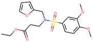 Eethyl 3-[[(3,4-dimethoxyphenyl)sulphonyl](2-furylmethyl)amino]propanoate