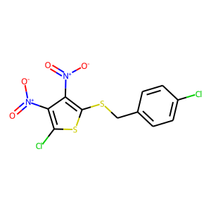 2-chloro-5-[(4-chlorobenzyl)thio]-3,4-dinitrothiophene