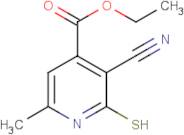 Ethyl 3-cyano-6-methyl-2-sulphanylisonicotinate