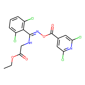 ethyl 2-{[{[(2,6-dichloroisonicotinoyl)oxy]imino}(2,6-dichlorophenyl)methyl]amino}acetate