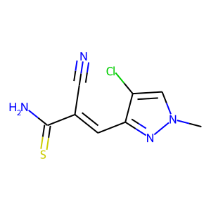 3-(4-chloro-1-methyl-1H-pyrazol-3-yl)-2-cyanoprop-2-enethioamide