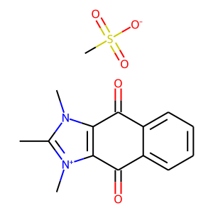 1,2,3-trimethyl-4,9-dioxo-4,9-dihydro-3H-naphtho[2,3-d]imidazol-1-ium methanesulphonate