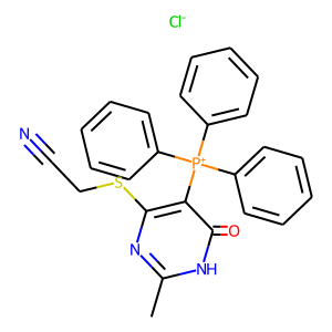 {4-[(cyanomethyl)thio]-2-methyl-6-oxo-1,6-dihydropyrimidin-5-yl}(triphenyl)phosphonium chloride