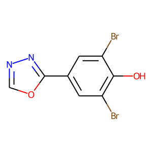 2,6-Dibromo-4-(1,3,4-oxadiazol-2-yl)phenol